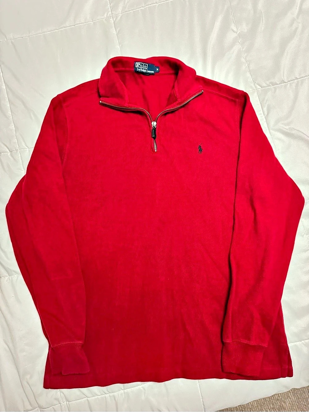 Polo by Ralph Lauren Quarter-Zip Pullover Red Size Medium